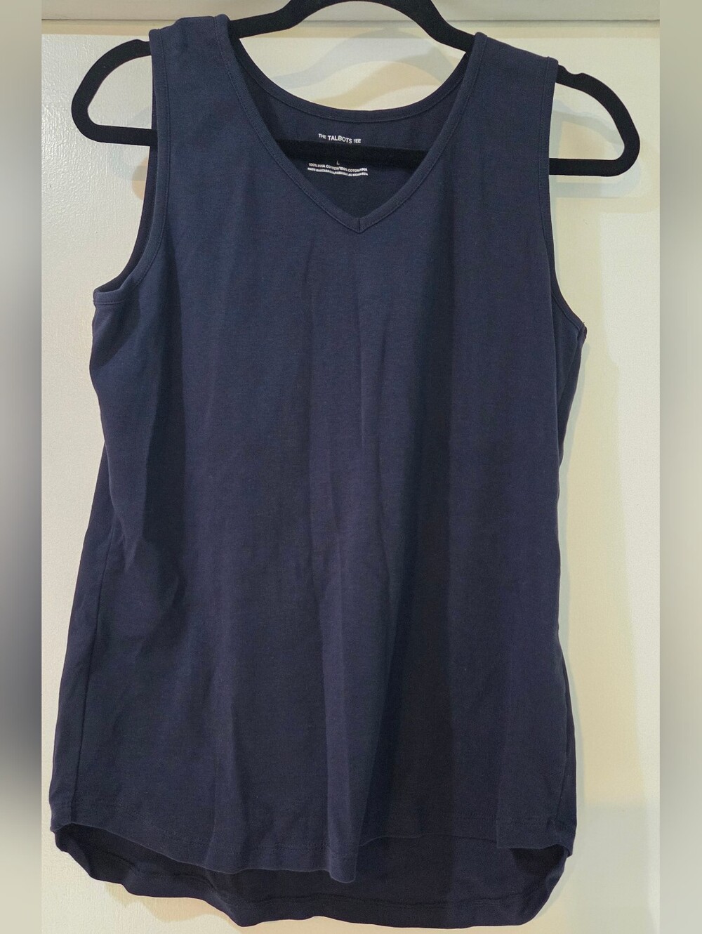 Talbots Women's Navy Blue V-neck Tank Top, Size L